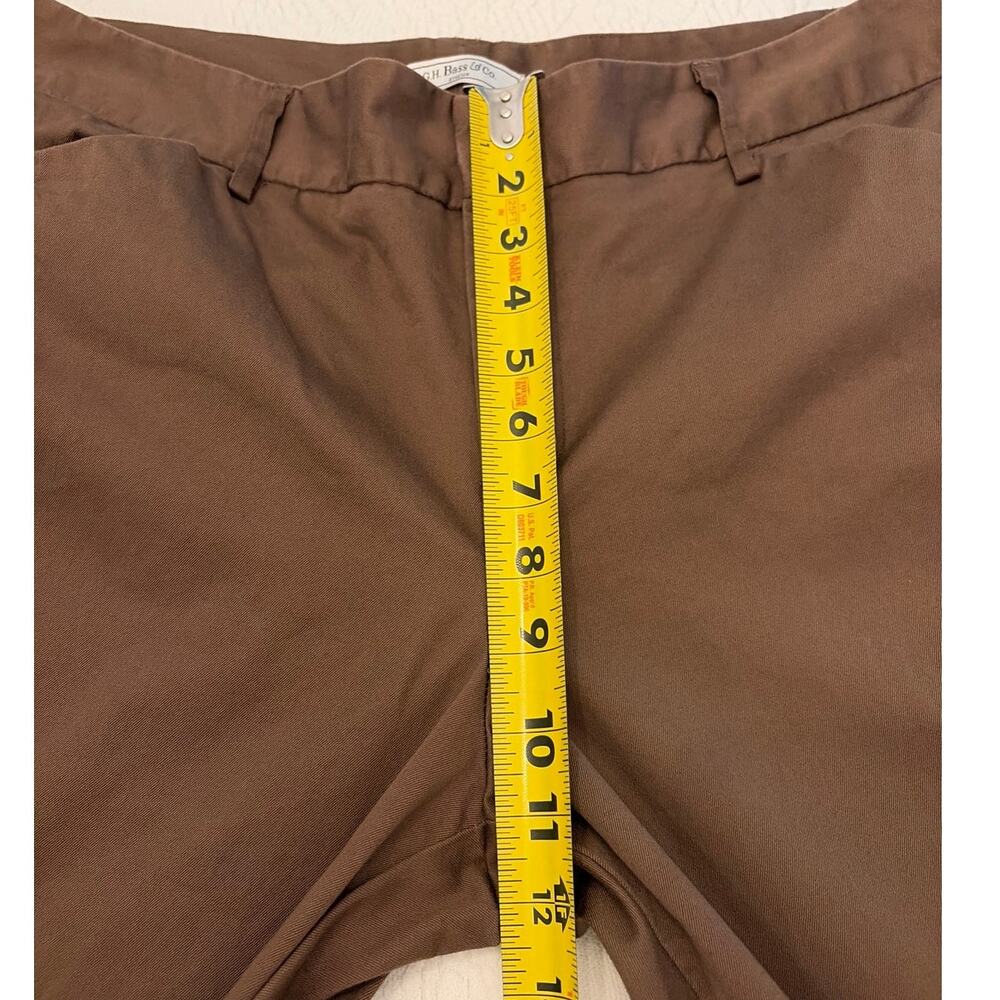 GH Bass & Co Brown Stretch Dress Pants Women's 14 Bootcut Career Cotton Blend - Picture 9 of 11